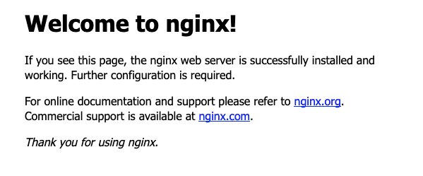 Nginx Default Splash Screen